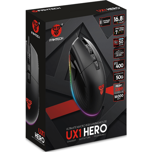 Fantech Miš optički, gaming, 16 000 dpi, USB - UX1 Hero slika 2