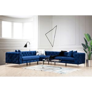 Atelier Del Sofa Kutna garnitura, Mornarsko plava, Como Right - Navy Blue