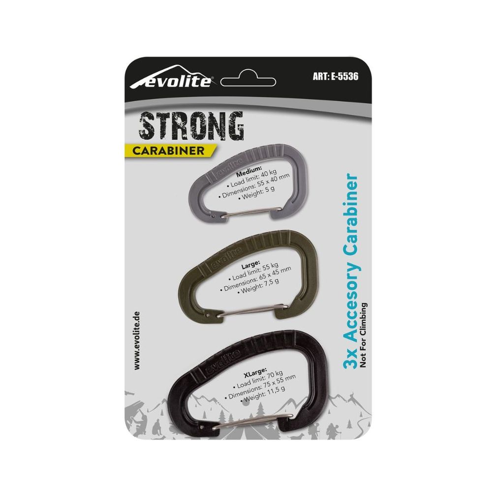 Evolite set karabinera Strong, grn/blk slika 1