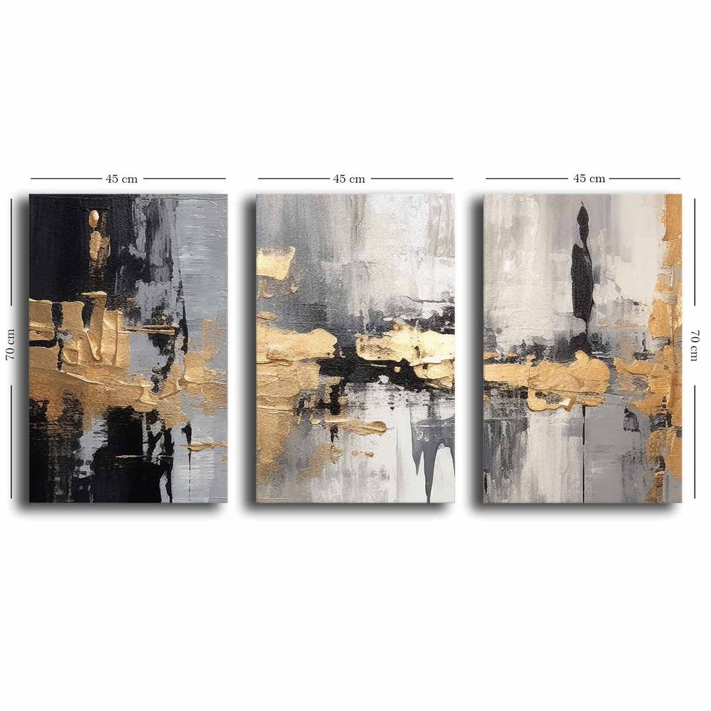 Dekorativno Platno Slikarstvo u Boji 3P4570GSC-009 (Set od 3 Komada) slika 4