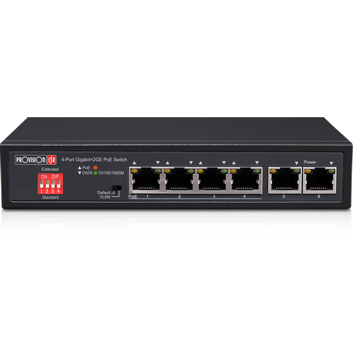 Provision Isr POES-0472GC+2G 4-kanalni Gaiga PoE switch 60w + 2 uplink slika 1