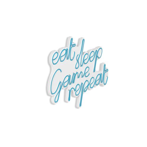 Wallity Zidna dekoracije svijetleća EAT, eat sleep game repeat - Blue slika 7