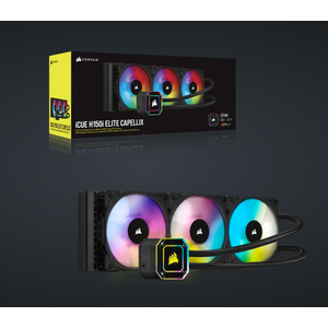 Kuler za PC CORSAIR iCUE H150i ELITE 120mm x 25mm AF RGB ELITE crna