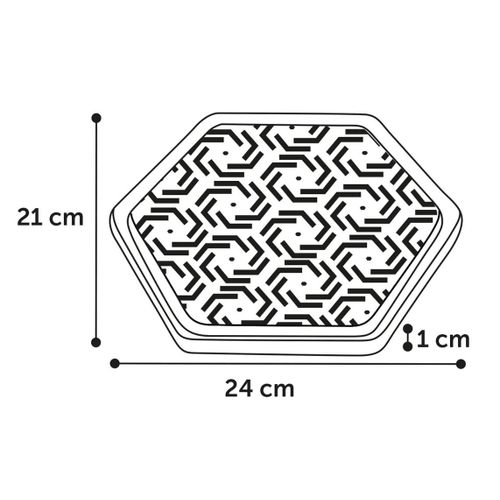 JASTUK ZA LIZANJE HEXAGON PLAVI/SIVI 24x21cm slika 3