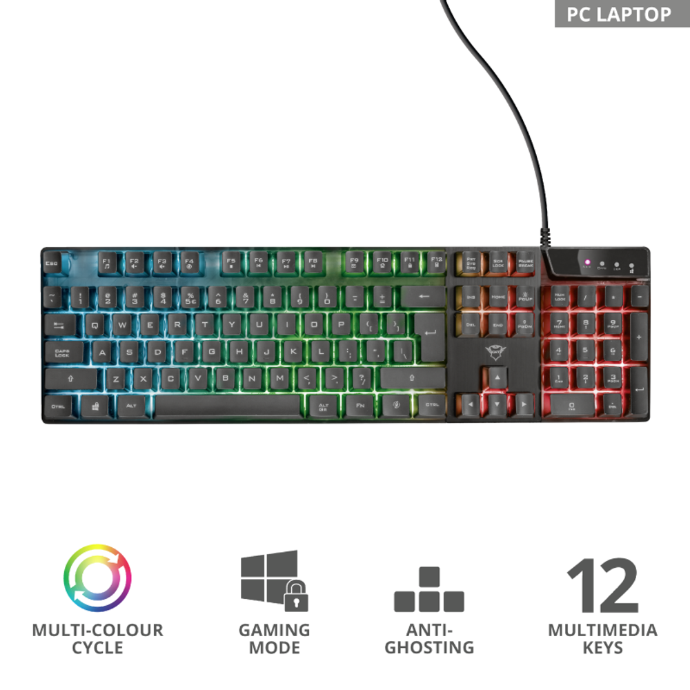 Trust GXT 835 gaming tastatura Azor Illuminated slika 1