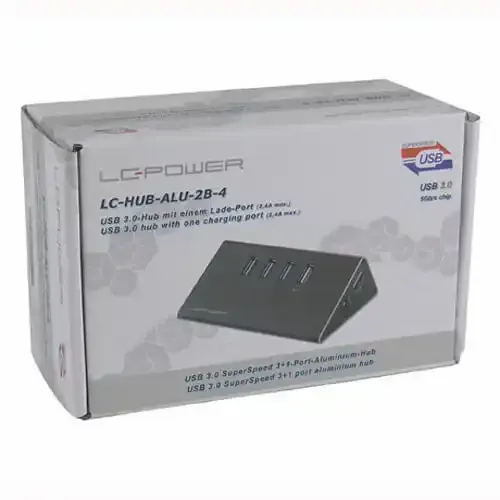 USB Hub 3.0 LC Power LC-HUB-ALU-2B-4 Aluminium slika 2