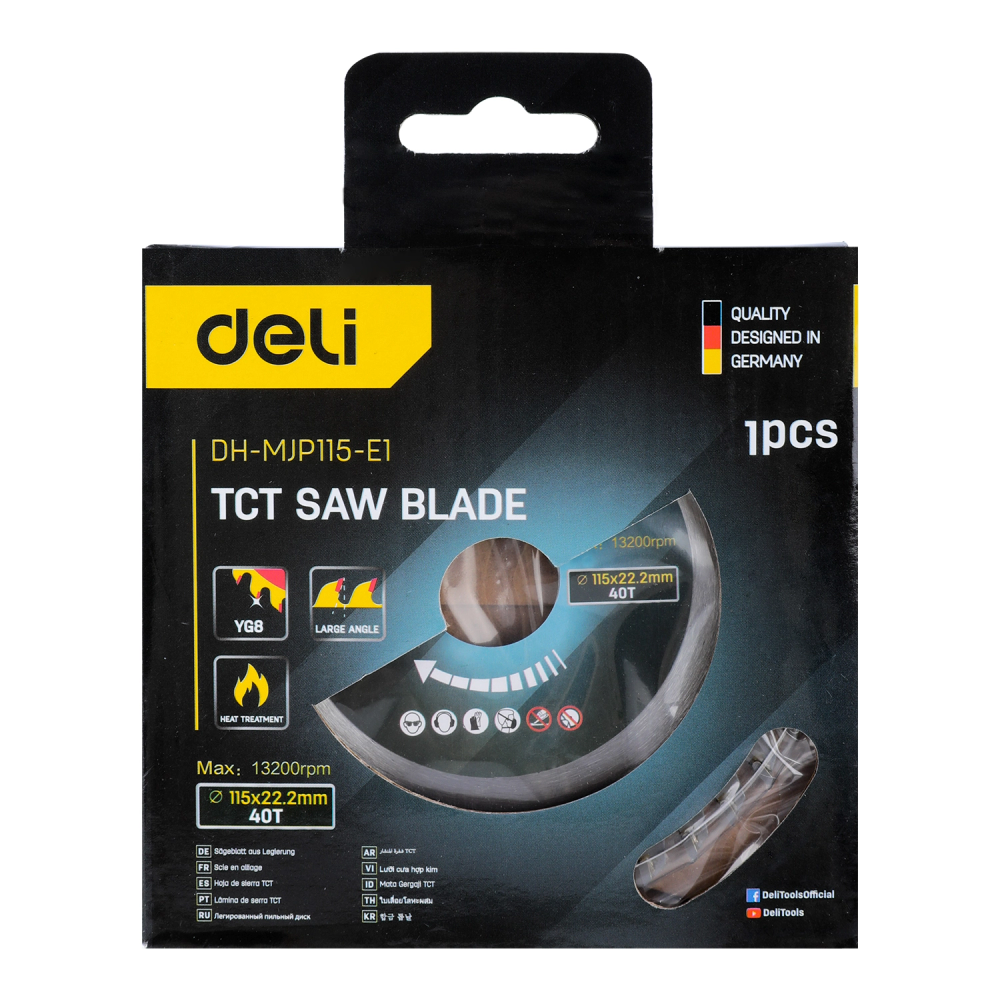 List kružne pile za drvo DELI 40Z 115X22,2mm EDH-MJP115-E1 slika 2