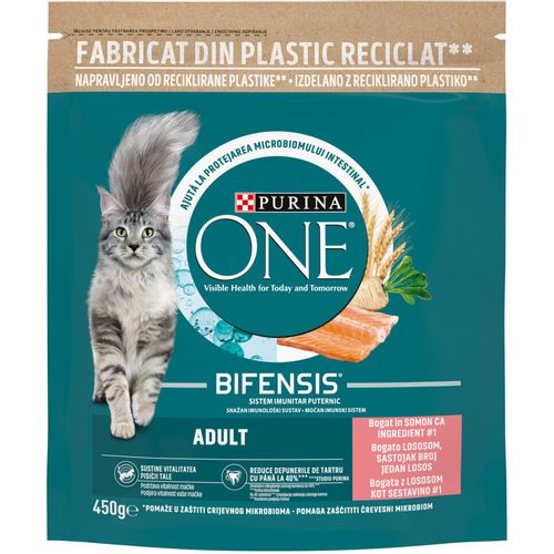 PURINA ONE® ADULT Bogata lososom, 10x450g slika 1