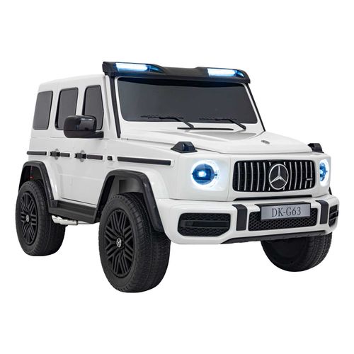 Licencirani auto na akumulator Mercedes Benz G63 AMG XXL MP4 - dvosjed - bijeli slika 1