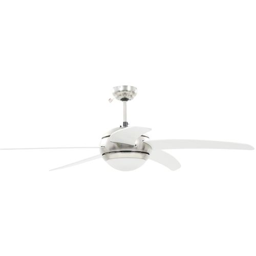 Ukrasni stropni ventilator sa svjetlom 128 cm bijeli slika 34