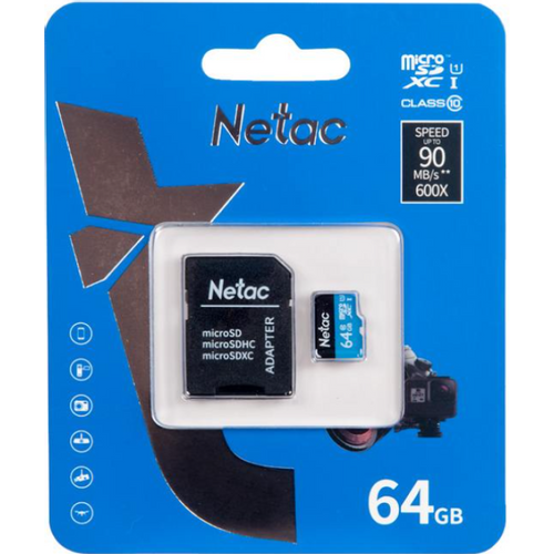 Netac Micro SDXC 64GB P500 Standard NT02P500STN-064G-R + SD adapter slika 1