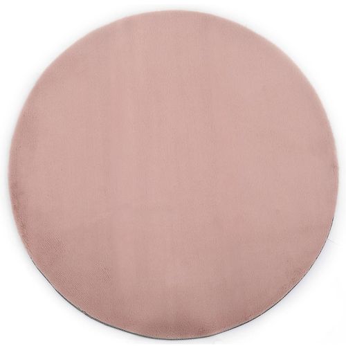 Tepih od umjetnog zečjeg krzna 80 cm blijedo ružičasti slika 1