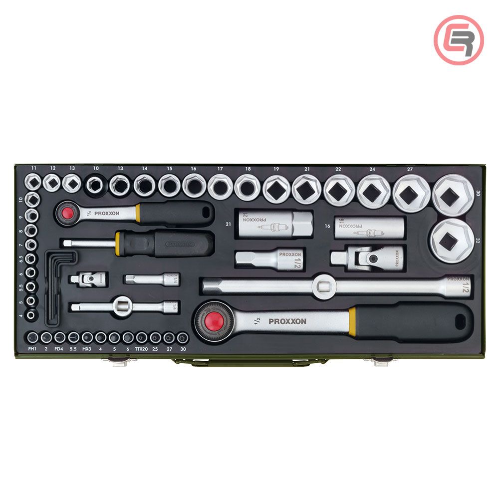 Proxxon Garnitura Nasadnih Ključeva 1/4" + 1/2” 4-32mm / 56 dijelna - 23040 slika 1
