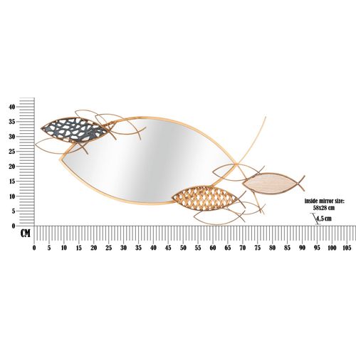 Mauro Ferretti Zidno ogledalo riba cm 91x4,5x39 slika 6