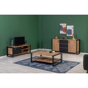 Cosmo Takım 26 Atlantic Pine Crni Set Namještaja za Dnevni Boravak