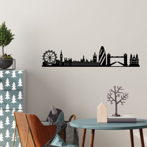 Wallity Metalna zidna dekoracija, London Skyline slika 3