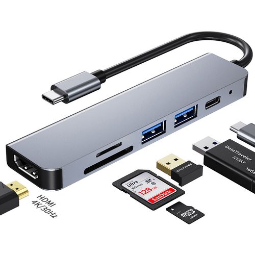 Adapter-konverter USB Tip C 3.1 na HDMI/3xUSB slika 3