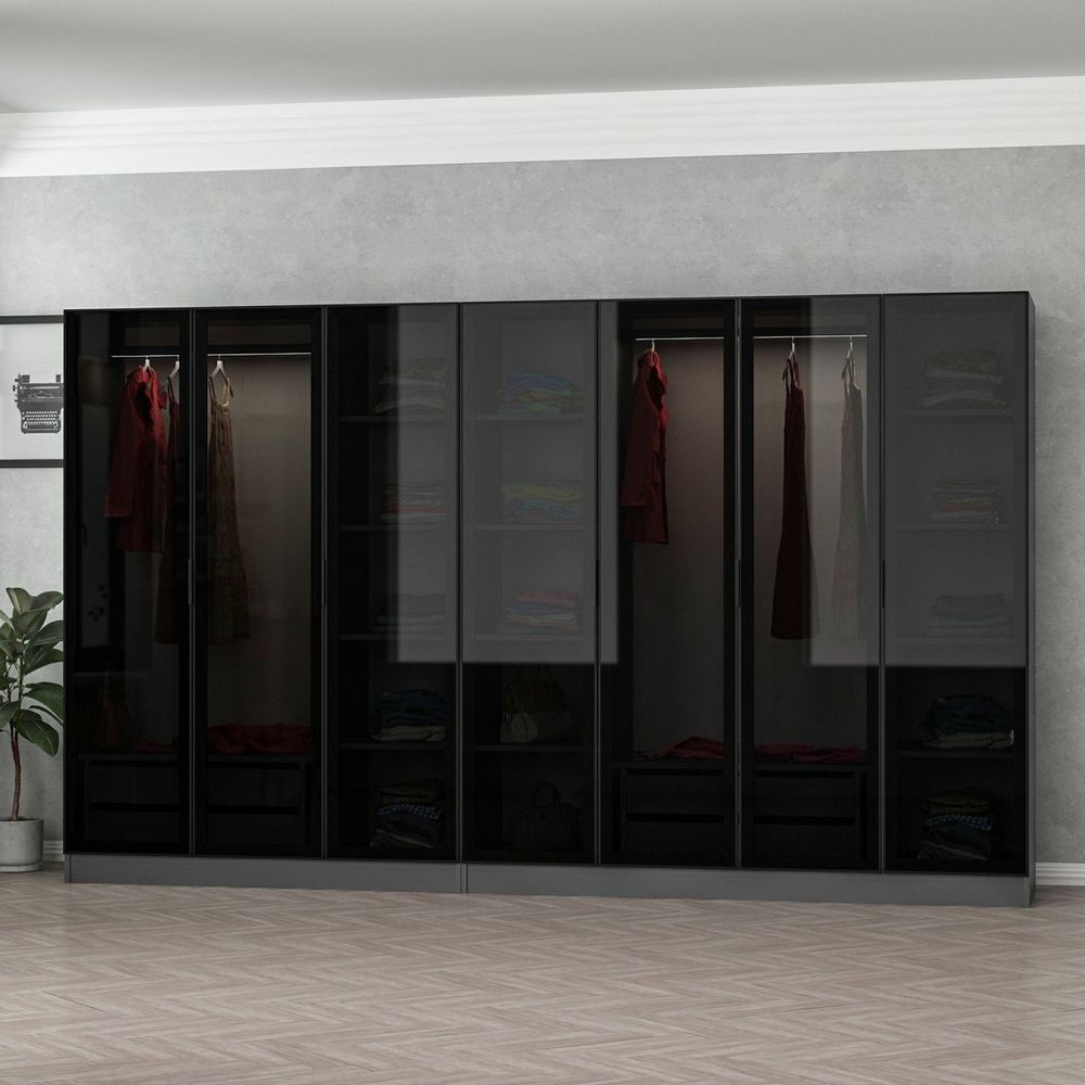 Kale - 6656 Anthracite Crni Ormar slika 3