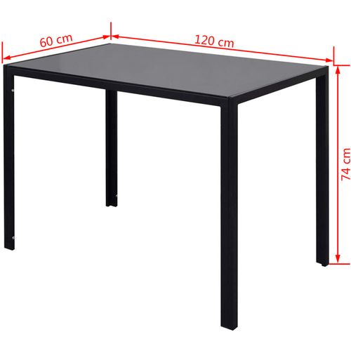 7-Dijelni Blagovaonski Set Crni Stol i Stolice slika 46