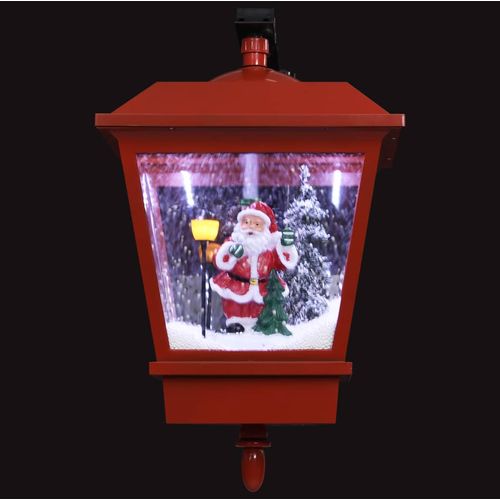 Božićna zidna svjetiljka s Djedom Mrazom LED crvena 40x27x45 cm slika 4