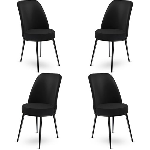 Dexa - Black Black Bar Stool Set (4 Pieces) slika 1