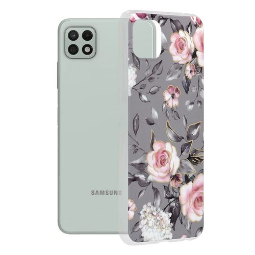 Techsuit Marble Series maska za Samsung Galaxy A22 5G Bloom of Ruth Gray slika 1