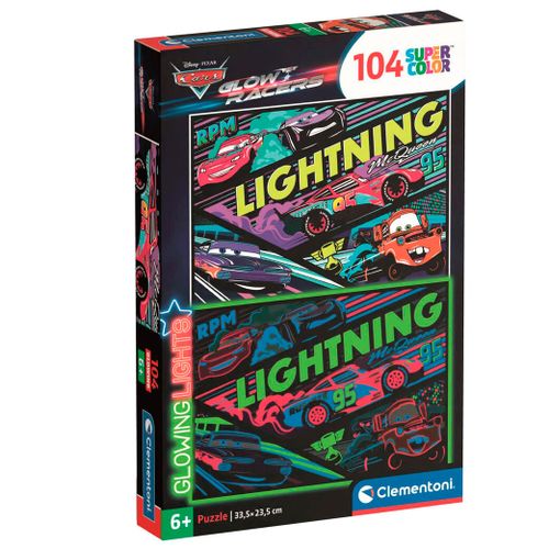 Disney Cars glowing puzzle 104pcs slika 1