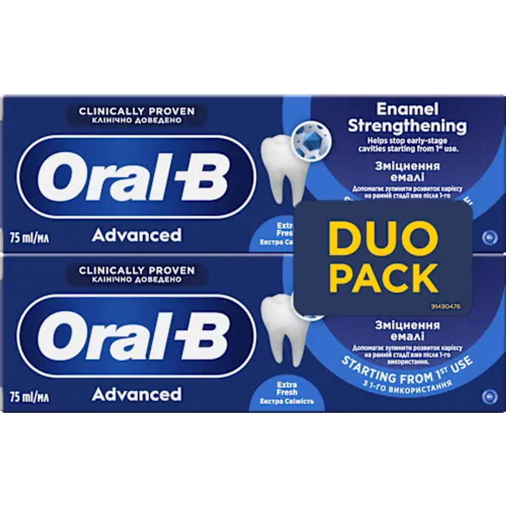 Oral-B Advanced Extra Fresh pasta za zube, 2 × 75 ml XXL slika 1
