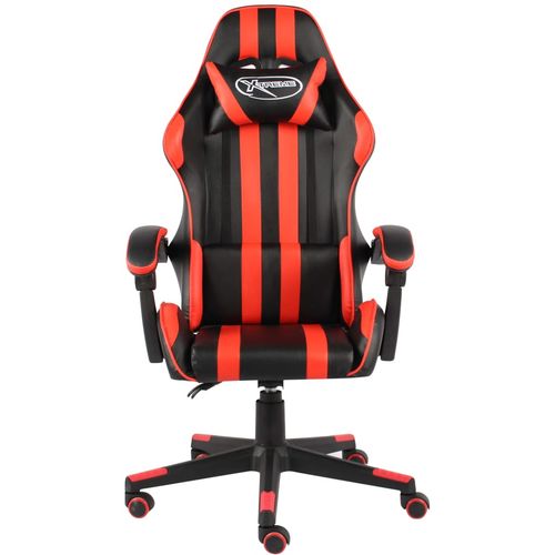 Igraća stolica od umjetne kože crno-crvena slika 10