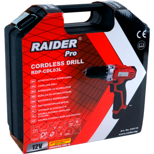 RAIDER Akumulatorski odvijač RDP-CDL03L s priborom slika 6