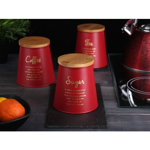 Altom Design posuda za kavu s bambusovim poklopcem, stožasta, crvena, Coffee, 204018371 slika 4