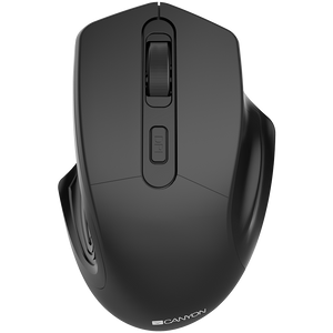 CANYON 2.4GHz Wireless Optical Mouse with 4 buttons, DPI 800/1200/1600, Black, 115*77*38mm, 0.064kg