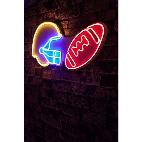 Wallity Ukrasna plastična LED rasvjeta, NFL Football Red - Multicolor slika 1