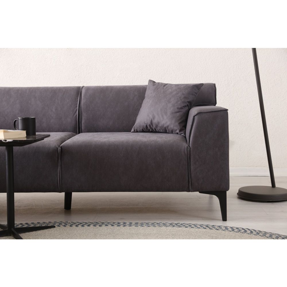 Ugaona sofa New Petra L - boja: antracit slika 3