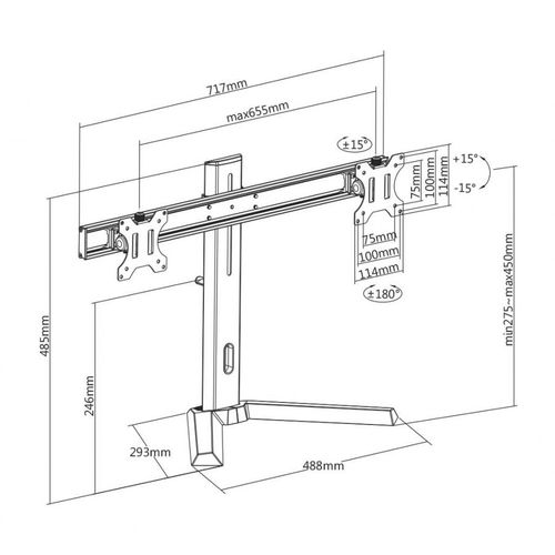 White Shark stalak GMS-3202 RHAMSES-II / 2 Monitora slika 7