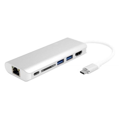 FAST ASIA Adapter-konvertor TIP C na HDMI+ 2xUSB 3.0+ SD+ TIP C+ RJ45 slika 1