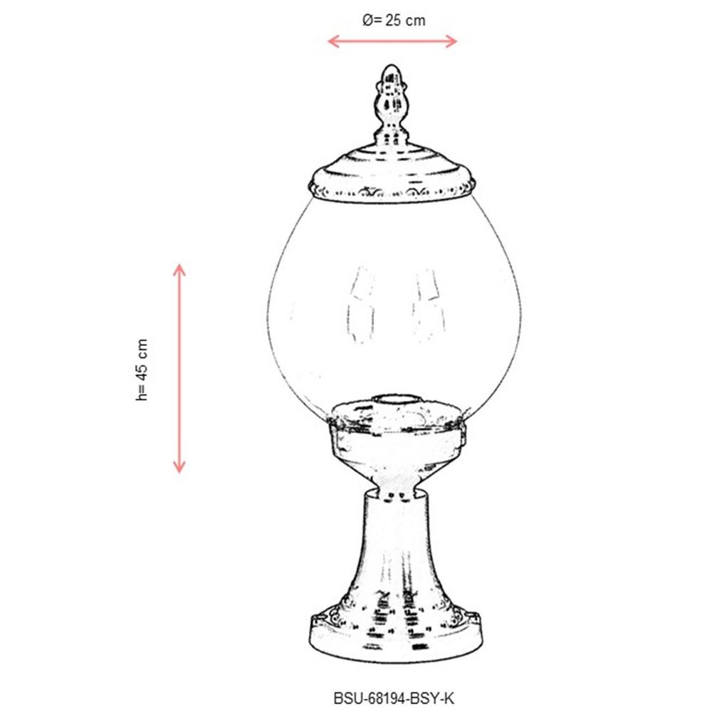 BSU-68194-BSY-K Crna Spoljna Zidna Lampa slika 3