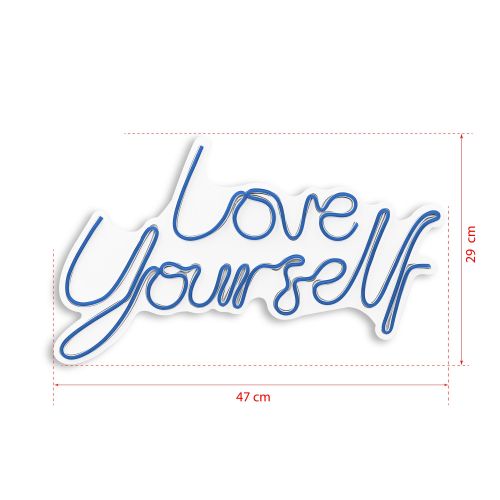 Wallity Dekorativna plastična led rasvjeta Love Yourself - plavo slika 7