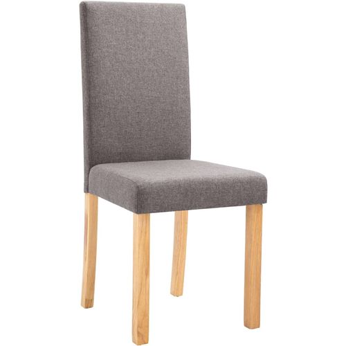 Blagovaonske stolice od tkanine 6 kom smeđe-sive slika 30