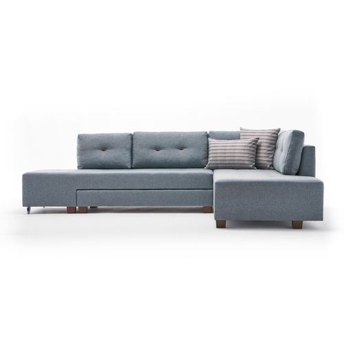 Atelier Del Sofa Kutna garnitura na razvlačenje, Svijetlo plava, Manama Corner Sofa Bed Right - Light Blue slika 5