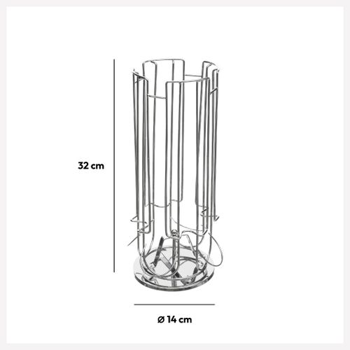 FIVE DRŽAČ ESPRESO KAPSULA ROTIRAJUĆI 24/1 11,5X31,7CM METAL HROM 151054 slika 3