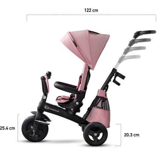 Kinderkraft Tricikl EASYTWIST roza slika 15