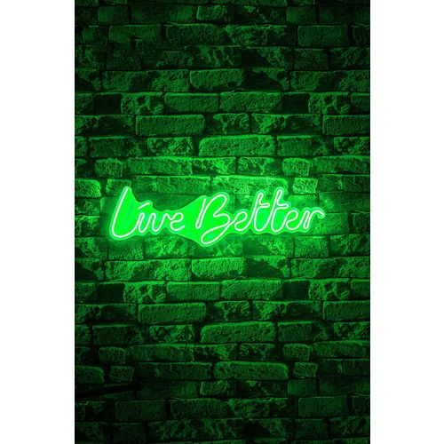 Wallity Zidna LED dekoracija, Live Better - Green slika 4