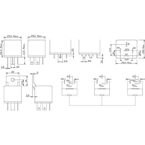 FiC FRC2C-1-DC12V automobilski relej 12 V/DC 50 A 1 prebacivanje slika 2