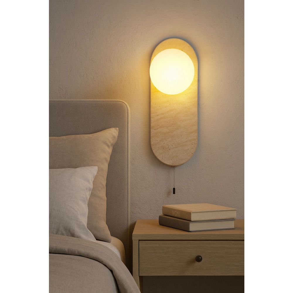 Zidna Lampa Tor-Bell, boje: Bež, Bijela slika 1