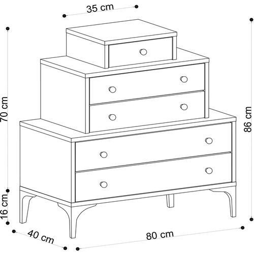 Gobi Oak Dresser slika 4