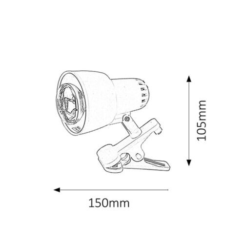 Rabalux Clip spot s štipaljkom E14 40W beli Spot rasveta slika 2