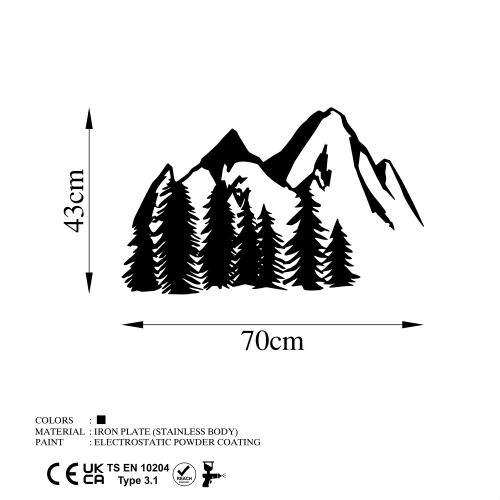 Wallity Metalna zidna dekoracija, Landscape slika 5