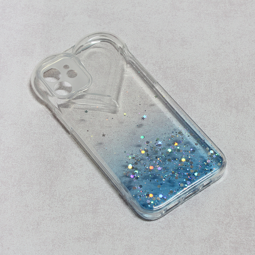 Maska Heart Glitter za iPhone 12 6.1 plava slika 1