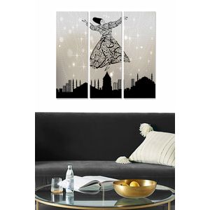 Dekorativna Slika od MDF-a u Više Boja (Set od 3 Komada) - MDF143775943